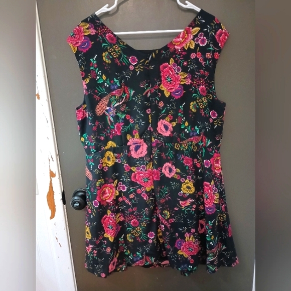 Modcloth Floral W/ Birds Sleeveless Dress - Picture 1 of 3